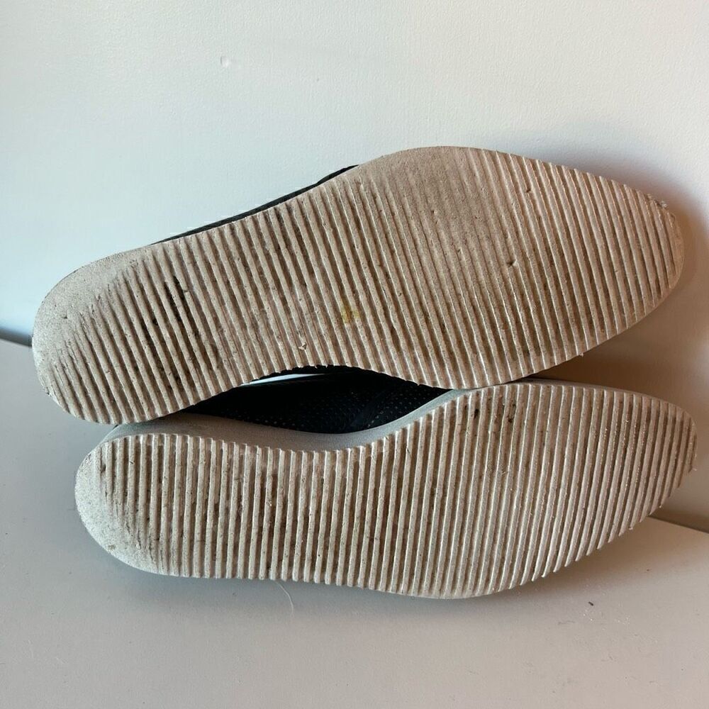 EVERLANE Flats Platform Pointed Toe Loafers Size 8 ITALY Perforated Leather Blac - Picture 7 of 10